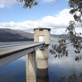 Blowering Dam, a popular spot for water sports near Tumut
